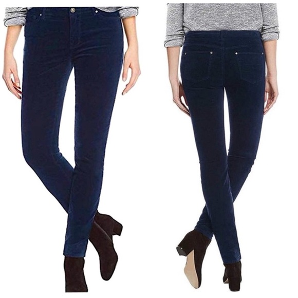 BUFFALO DAVID BITTON Icon mid-rise Slim & Sculpt cord skinny blue 8/29 - Picture 1 of 10